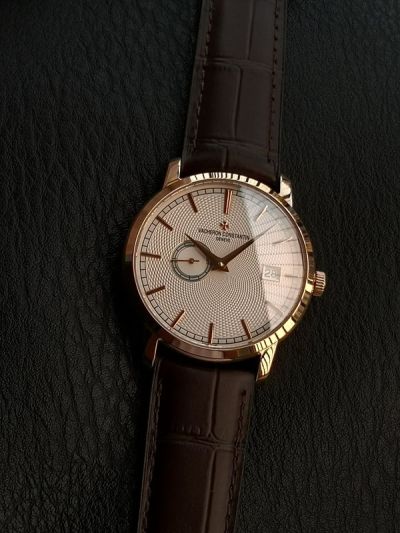 Vacheron Constantin Patrimony 87172 38mm 2455 Automatic Movement Silver Case Watch